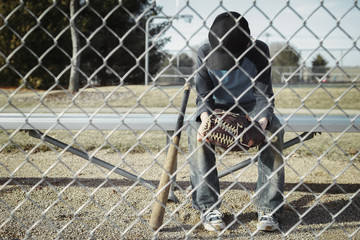 Sitting on the bench, Instagram toned image
