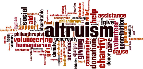 Altruism word cloud