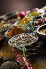 Wooden bowl, Hot spices