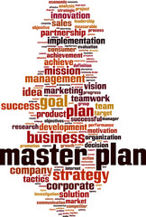 Obraz premium Master plan word cloud