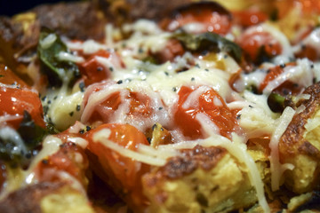 Delicious pizza flatbread