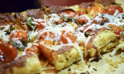 Delicious pizza flatbread