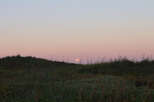 Moon over South Padre Island © Hundley Photography