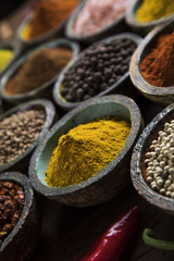 Spice Still Life, wooden bowl