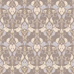 Fotobehang Seamless vintage vector background. Vector floral wallpaper baroque style pattern © antalogiya