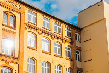 Obraz premium industrial yellow brick building