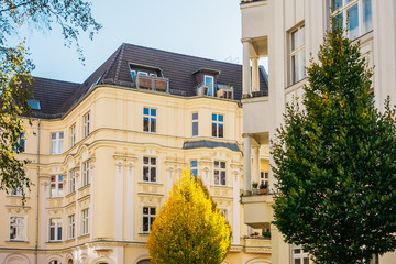 real estate picture of luxury houses in berlin at autumn