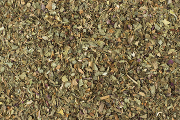 dried marjoram spice as a background, natural seasoning texture