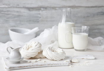 Milk and White Airy Meringue