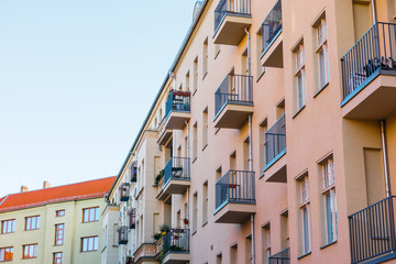 typical apartment houses at friedrichshain
