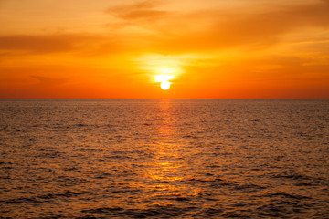 blurry background beautiful sunset above the sea