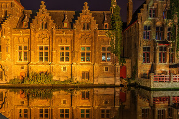 Fototapeta na wymiar Night Bruges, Belgium
