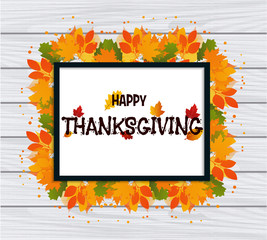 Happy Thanksgiving Day Background. Leaves in fall colors.Thanksgiving design perfect for prints,flyers, banners,invitations,special offer and more.
