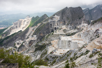 Fototapeta na wymiar Carrara marble quarry, Italy