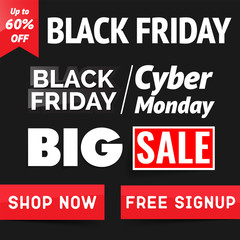 Black friday. Vector illustration. For flyers, invitation, posters, brochure, banners.