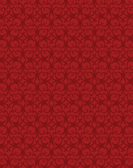 Abstract red background with repeated pattern, vector