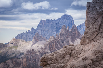 Awesome dolomitic pinnacles and walls, Cortina d'Ampezzo, Dolomites, Veneto, Italy