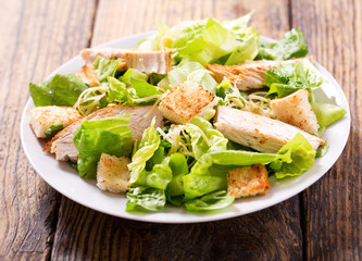 plate of chicken salad