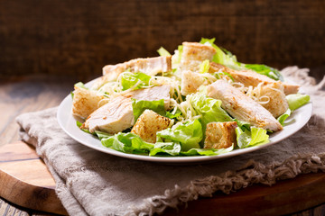 plate of chicken salad