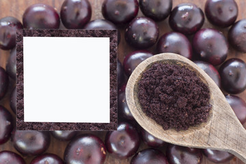 Fruit and acai powder - Euterpe oleracea