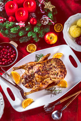 Weihnachtsgans knusprig gebraten (ente)