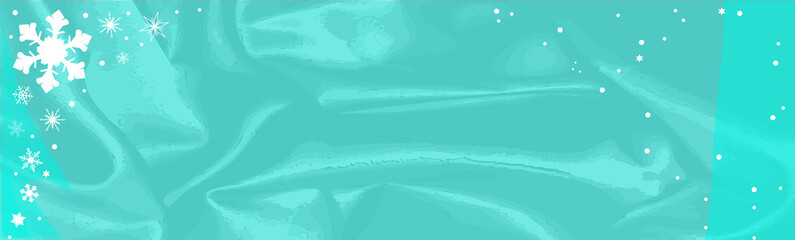 Blue Satin Christmas Banner