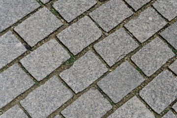 cobblestoned in a street on Strasbourg France