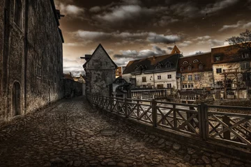 Fotobehang Straat van het oude Tallinn © DigiZCP