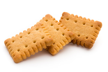 Tasty cookies biscuits on the  isolated background.