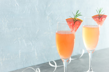 Mimosa champagne cocktail