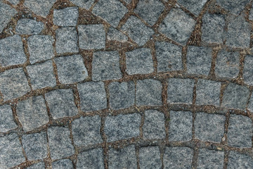 Granite texture, stone wall surface closeup