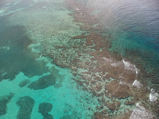 Fototapeta na wymiar Aerial View Of Caribbean Coral Reef