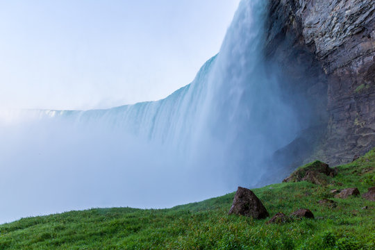 Niagara Falls Behind the Rock