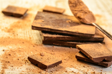 chchocolate on diferent sizes