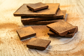 chchocolate on diferent sizes