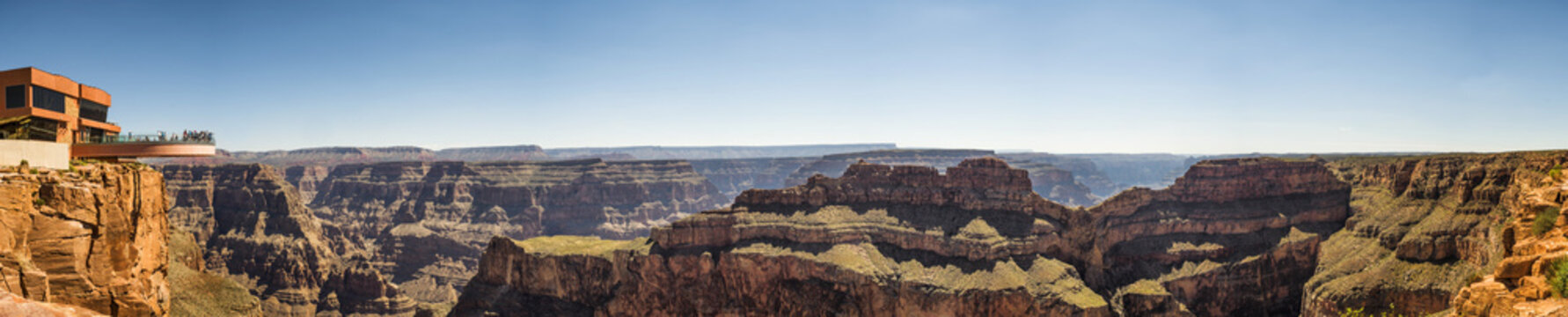 Panorama: Skywalk - Grand Canyon West Rim, Arizona, AZ, USA