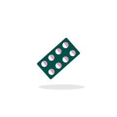 Blister pills of medicine vector illustration