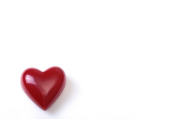 A red heart isolated on white background