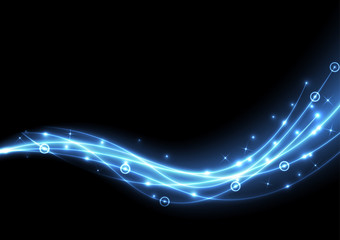 vector background abstract technology communication data Science