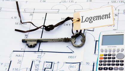 concept de logement sur &eacute;tiquette,