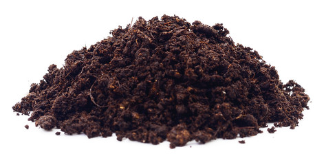 Pile of soil isolated.