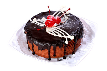 Chocolate cake with cherry