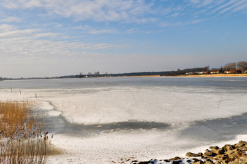 Eisschollen am Bodden, Waase auf Ummanz, Rügen 