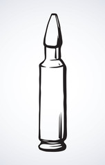 Military rocket. Vector drawing