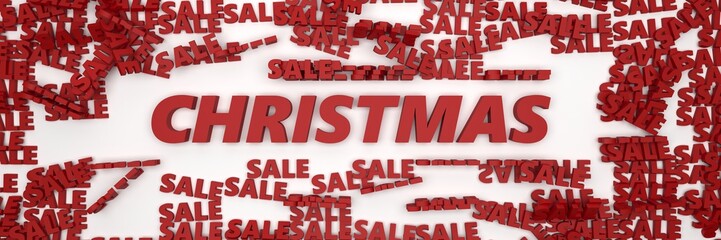 christmas sale background 3d 