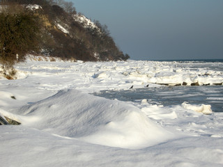 Eisschollen auf Rügen