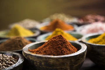 Fotobehang Colorful spices  © Sebastian Duda