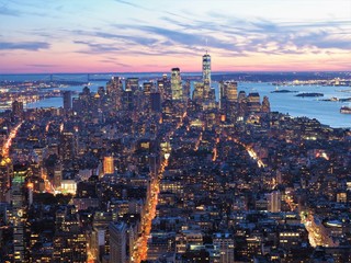 Night view of New York　ニューヨークの夜景