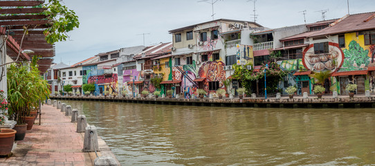 Fototapeta na wymiar rues peintes de Malacca