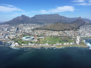 Obraz premium Kapsztad widziany z powietrza